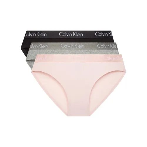 Calvin Klein Q7Z Космический Черный/Светло-Серый/Светло-Розовый Женские Трусики-Бикини