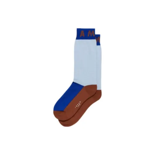 MARNI 1 шт Синий & Кофе Женские Носки MID до икры