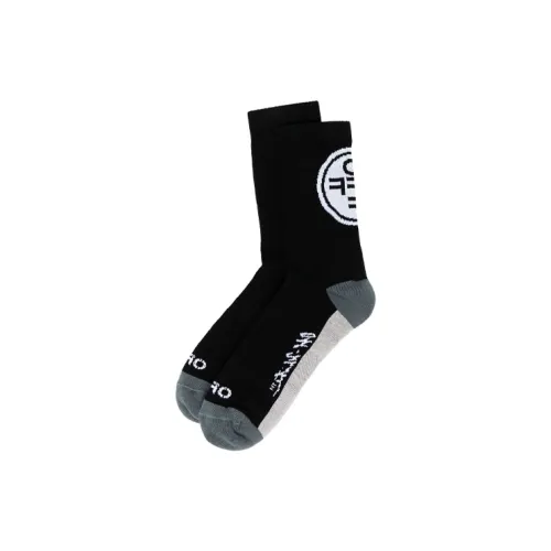 Off Белый SS21 1 упаковка Черные мужские носки до икры MID