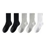 5 пар (Черный + Черный + Серый + Серый + Белый)