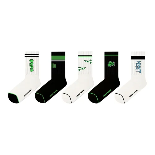 Duanmei 5 пар Оригинальный Модный бренд Письмо 1 Унисекс MID Носки до икры