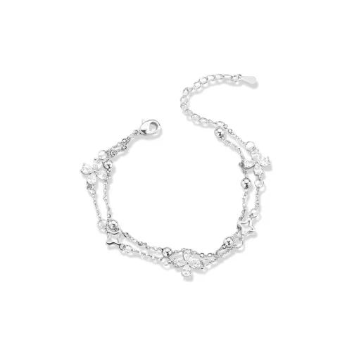 WANLIACC Сплав Lucky Four Leaf Clover Браслет Женский