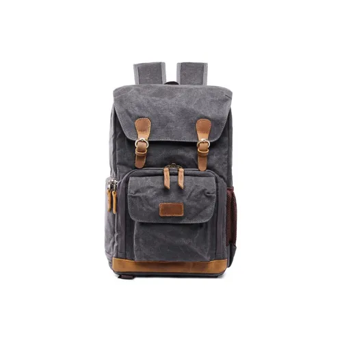 H YXIANG Батиковый холст с кожаными вставками рюкзак мужской черный серый армейский зеленый хаки