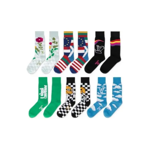 LOUIS VUITTON Носки до колена Мужские 6 пар многоцветные