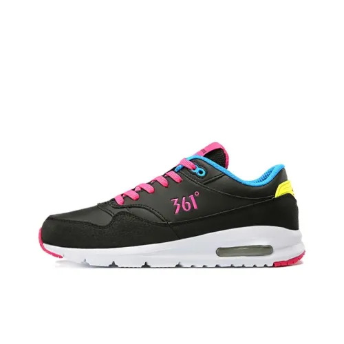 361° Slip-resistant Abrasion-resistant Low Top Casual Running Shoes Women's Black Pink