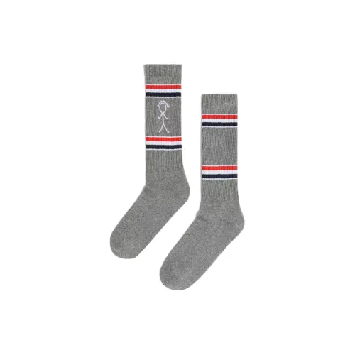 THOM BROWNE Серые Мужские Носки до колена