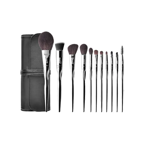 MSQ 11 шт. PICASSO Полный комплект Натуральный мех Makeup Brush Антибактериальный Мягкая кожа Дружественный Тень Форма Держатель для карт Стиль