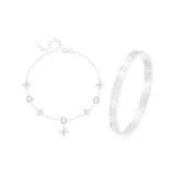 Браслет с четырехлистным клевером и браслет, 1 пара