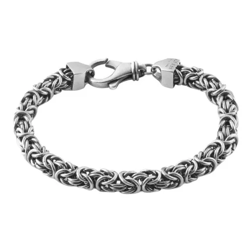 GUESS Стальной браслет мужской серебряный