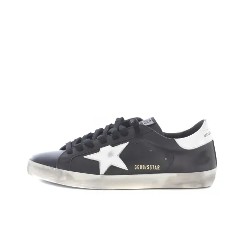 Golden Goose Супер Звезда Low Топ Скейтборд Кроссовки Мужские Черные Потертый Позиционирование Стиль