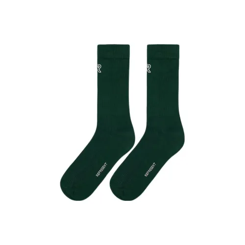 REPRESENT 1 пачка зеленые мужские носки MID до икры