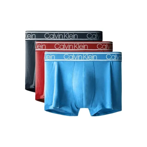 Calvin Klein 3 упаковки Темно-синий + Синий + Красный Мужские боксеры