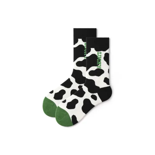 PRIMEET Носки Crew Унисекс 1 упаковка Корова Markings