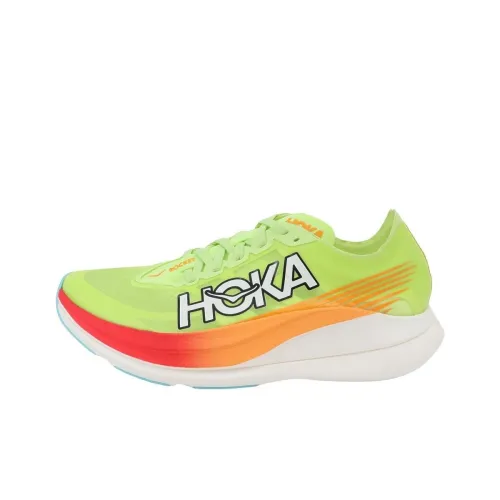 HOKA ONE ONE ROCKET X 2 Беговые кроссовки Низкий Топ Зеленый Унисекс