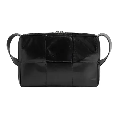 Bottega Veneta Arco Коровья кожа Camera Сумка Сумки через плечо Сумка на плечо Средний Мужской Черный