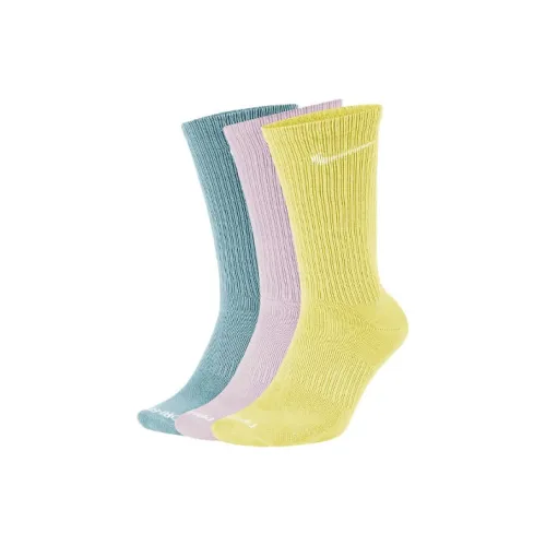 Найк Высокие Носки Унисекс Синий Розовый Желтый