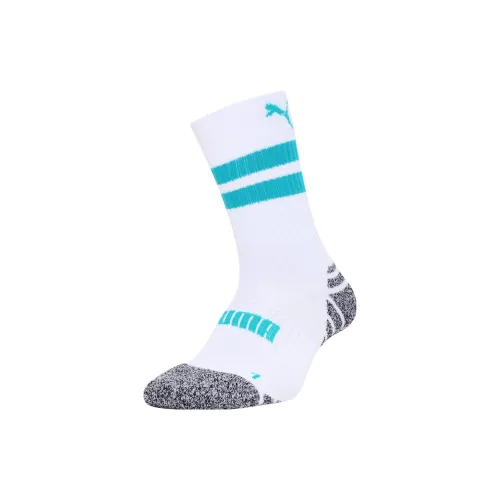PUMA 1 шт Белый/Зеленый Унисекс MID Носки до икры