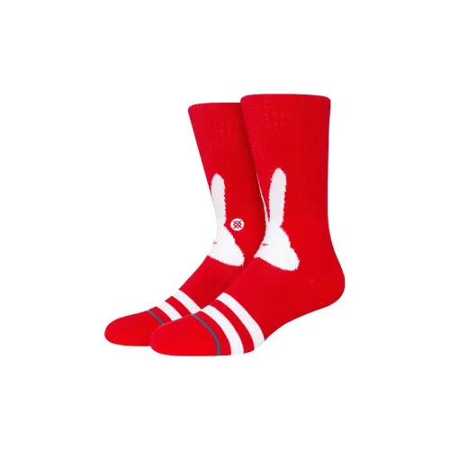 Stance 2 шт Красно-белый Унисекс MID Носки до икры