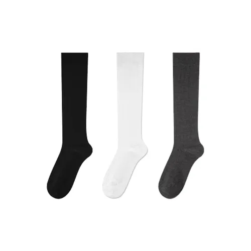 Duanmei 3 шт Отделение Носки до икры Женские Колено высокие Носки