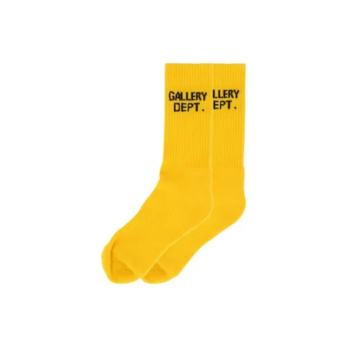 Gallery Dept. 1 шт. Желтые унисекс колено высокие носки