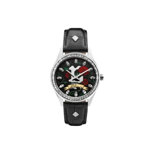 Police Pahia Collection Наручные часы Кварцевый механизм Кожаный ремешок 36*42 мм Черный циферблат Женские часы