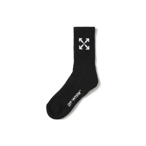 Off Белый FW20 Черный Мужской MID Носки до икры