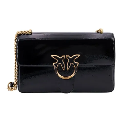 PINKO Love Birds series Сумка через плечо из кожи Сумка на плечо Женская Черная