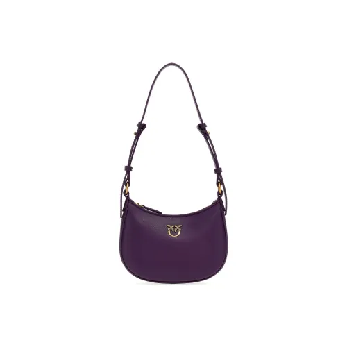 PINKO Half Moon Series Кожаная Сумка через плечо Сумка на плечо Женская Фиолетовая