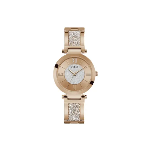 GUESS Women's Watch Кварцевый механизм ремешок из нержавеющей стали 36,5 мм розовое золото циферблат часы