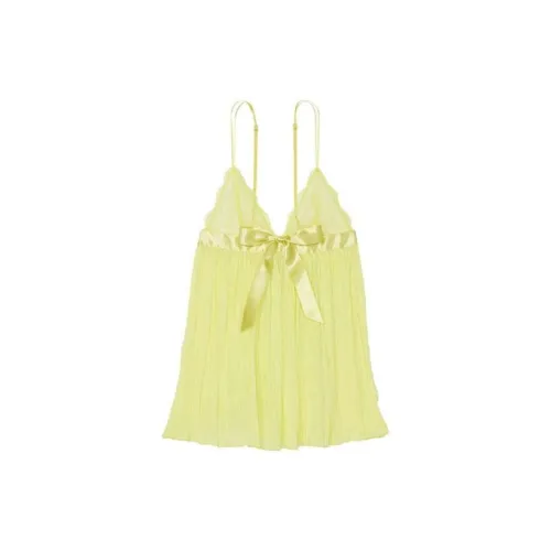 Victoria's Secret VERY Сексуальный Плиссированный Babydoll Комплект Нижнего Белья Женское Кукурузно-Желтый