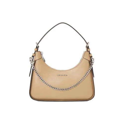 MICHAEL KORS Wilma Кожа Плечевая Сумка Сумка Полумесяц Сумка Средняя Женская CAMEL