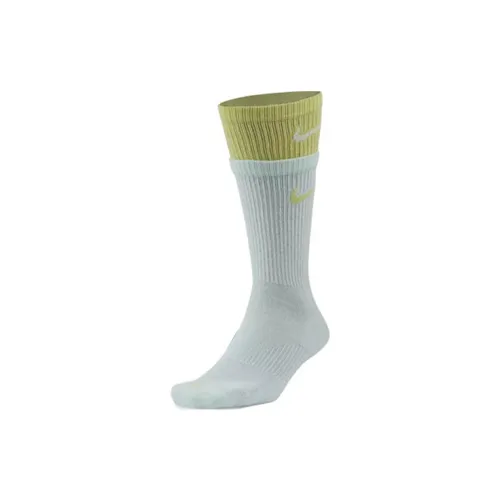 NIKE 1 шт Зеленый & Белый Унисекс MID Носки до икры