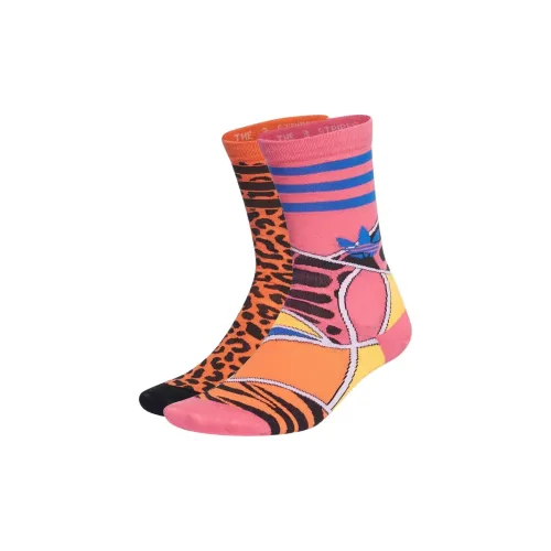 Adidas Originals RM CREW 2PP Высокие носки Японская версия Женские 1 упаковка Многоцветные