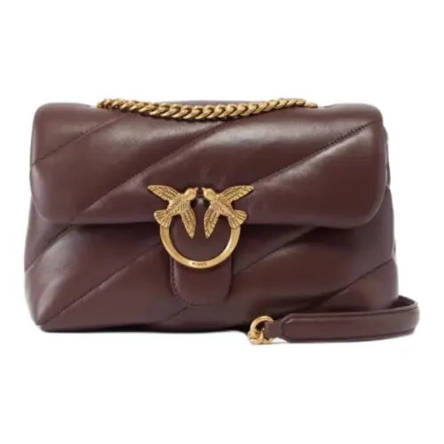 PINKO Love Bag Овчина Сумка через плечо Сумка на плечо Большая Женская Коричневая