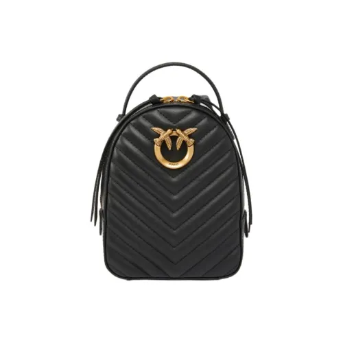PINKO Love Bag Кожа Carry Рюкзак Мини Женские Черный