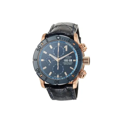 EDOX Автоматический Механический Механизм Мужские Часы 45 мм Синий