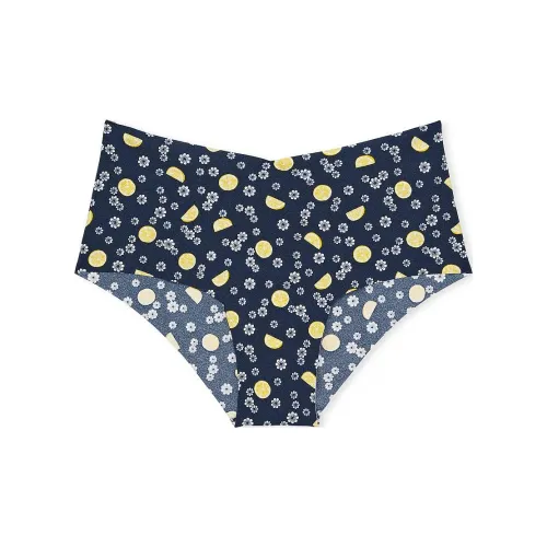 Victoria's Secret Розовый No Show No Show Cheeky Panty Noir NNLB Женское нижнее белье 1 упаковка Лимон с принтом