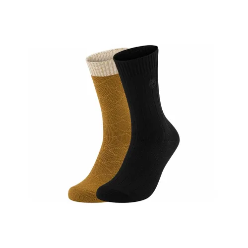 Timberland 2 пачки черный/пшеничный мужские носки MID до икры