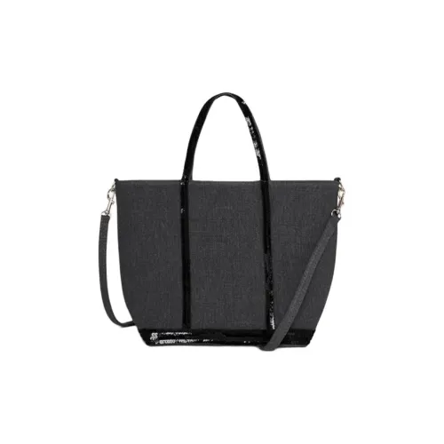 Vanessa Bruno Linen Tote Bag Shopping Bag Shoulder Bag Handbag Small Women's Black