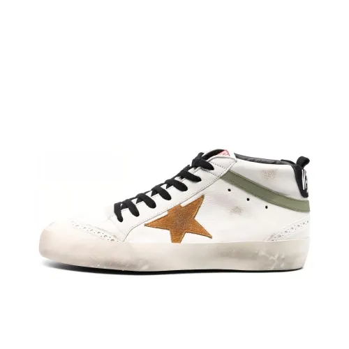 Golden Goose Mid Star Стильные Скейтбординги Мужские Белые