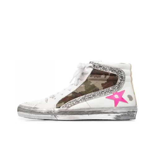 Golden Goose Slide Double QUARTER Стильные Скейтбординги Женские Белые