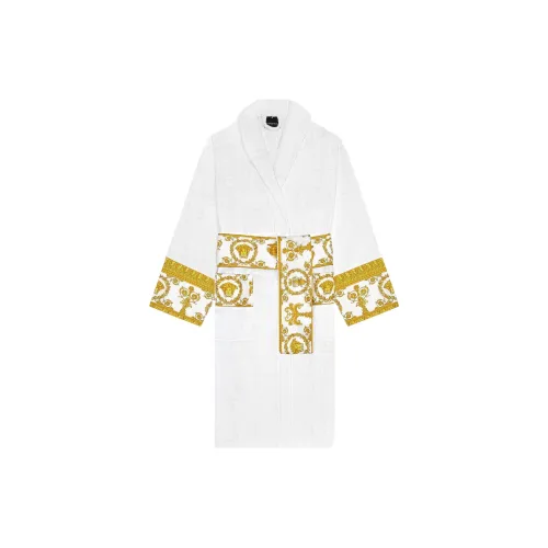 VERSACE Банные халаты Женские Белые Золотые