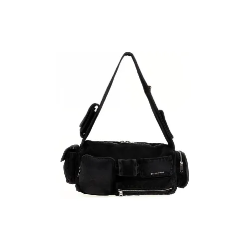 Balenciaga Superbusy Хлопковая Сумка через плечо Маленькая Мужская Черная