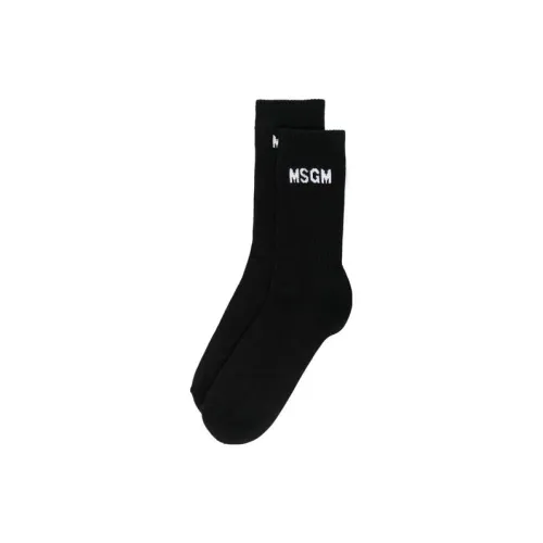 MSGM 1 шт Черные Женские Носки до икры MID