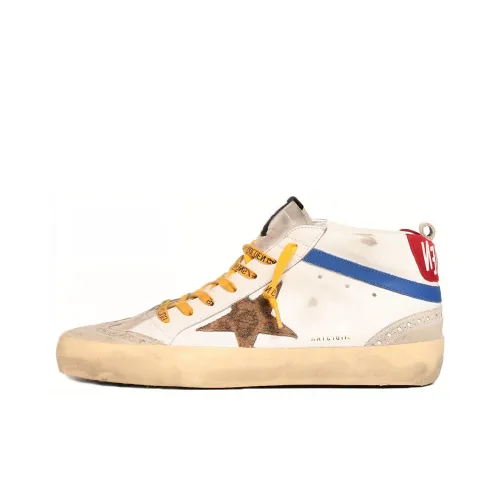 Golden Goose MID Топ Стильный Скейтбординг Мужской Белый