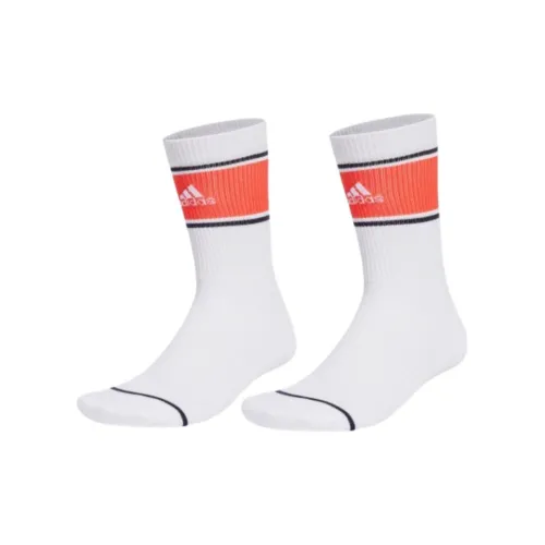 Adidas Sportswear Collection 2 шт Белый/Светло-красный Унисекс MID Носки до икры