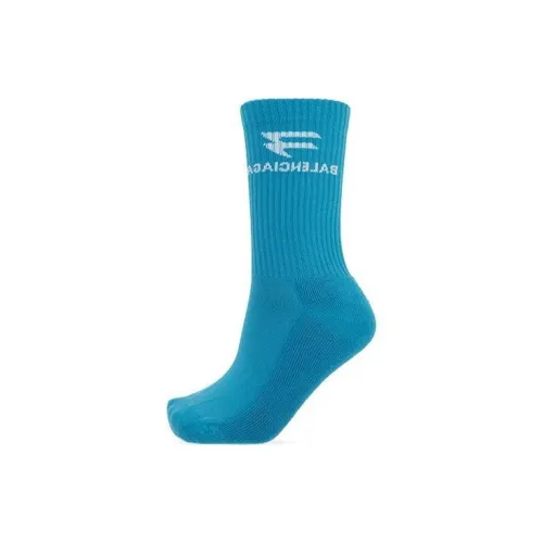 Balenciaga 1 Pack Blue Men's Mid Shin Sock
