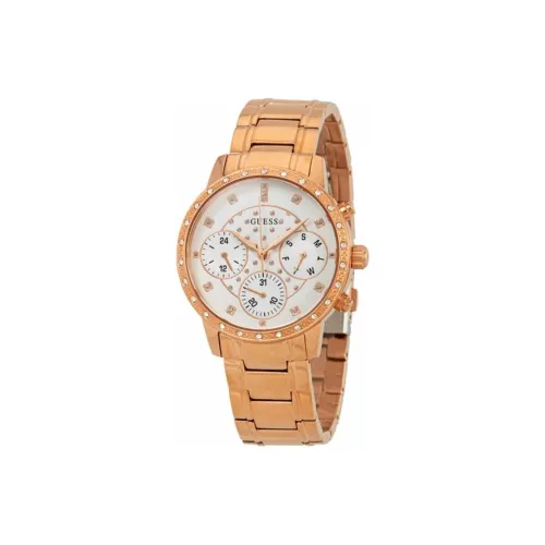 GUESS Женские часы Кварцевый механизм корпус из нержавеющей стали ремешок 37 мм белый циферблат