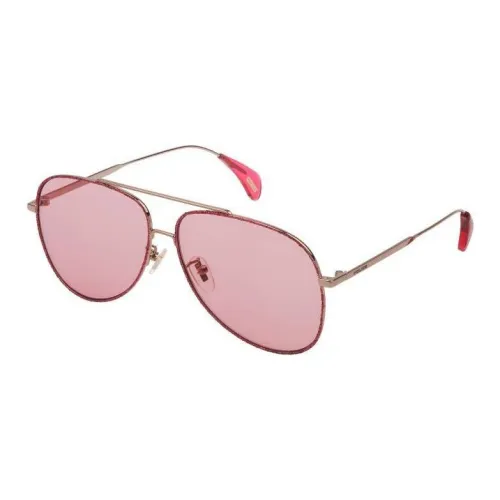 Police Ацетат Aviator Солнцезащитные очки Женские Серый Золото