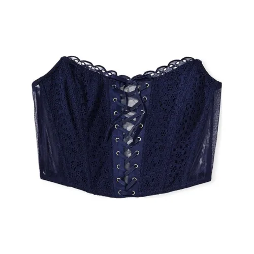 Victoria's Secret Морской синий Женские Бюстгальтеры без бретелек